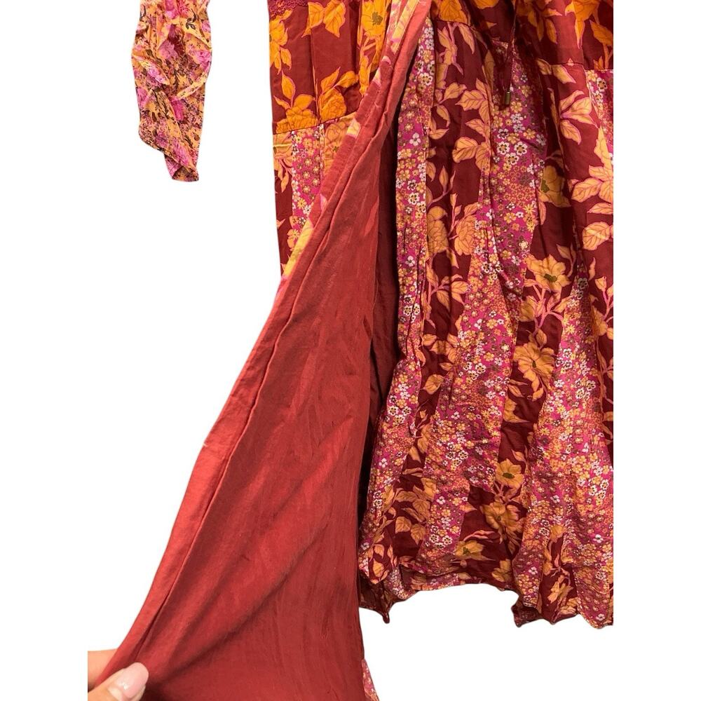 Free People Mexicali Rose Maxi Dress Boho Size Medium Multicolored - Picture 5 of 13